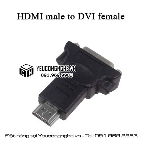 Giắc chuyển tín hiệu từ tivi HDMI Male ra đầu cổng DVI female adaptor