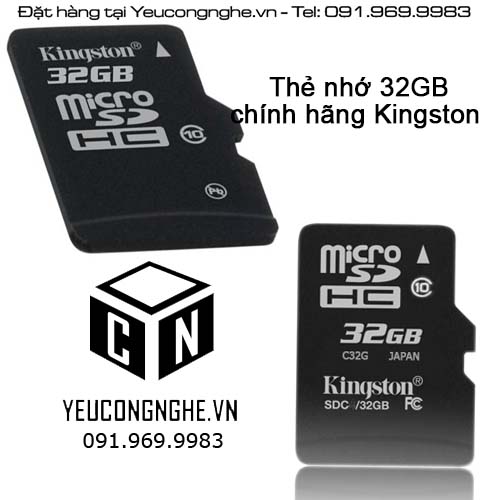 Thẻ nhớ micro HCSD Kingston 32GB Class 10 giá rẻ