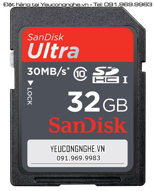 Thẻ nhớ SD 32GB chính hãng Sandisk giá rẻ tại Hà Nội Ultra 30MB/s