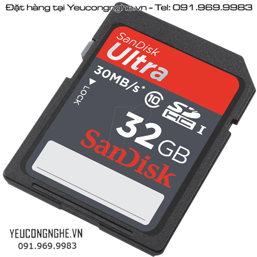 Thẻ nhớ SD 32GB chính hãng Sandisk giá rẻ tại Hà Nội Ultra 30MB/s