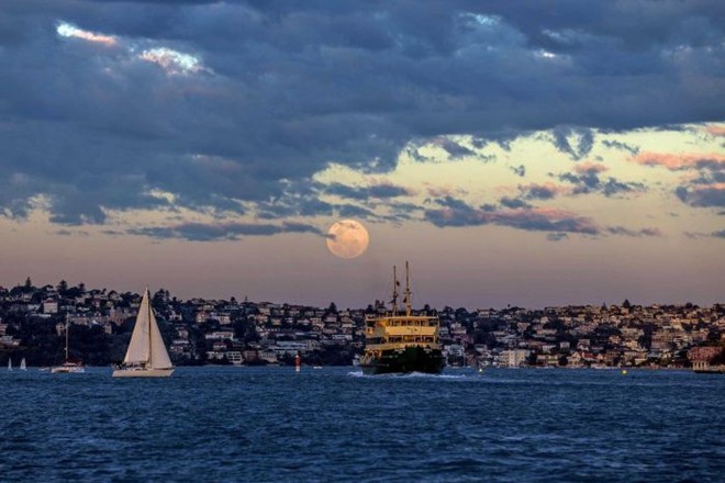 Siêu trăng tại cảng Sydney.