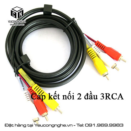 Dây giắc hai đầu 3RCA ra 3RCA kết nối thiết bị âm thanh audio cable