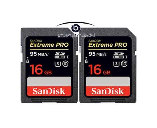 Thẻ nhớ SD Extreme Pro U3 UHS-I 16GB Sandisk tốc độ 95MB/s SDSDXPA-016G-X46