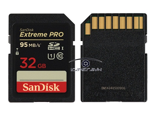 Thẻ nhớ SD Extreme Pro U3 UHS-I 32GB Sandisk tốc độ 95MB/s SDSDXXG-032G-GN4IN