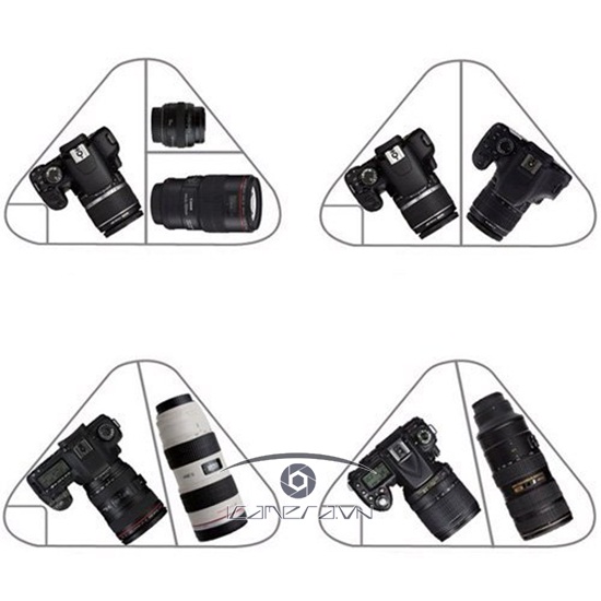 Túi máy ảnh DSLR khoác vai Caden K1 màu Kaki