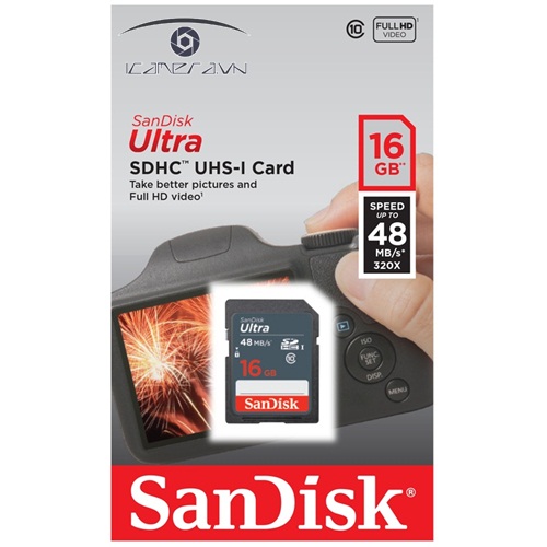 Thẻ nhớ SD 16GB Sandisk 48 MB/s SDSDUNB-016G-GN3IN