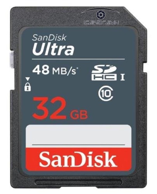 Thẻ nhớ Ultra C10 UHS-1 32GB Sandisk tốc độ 48 MB/s SDSDUNB-032G-GN3IN