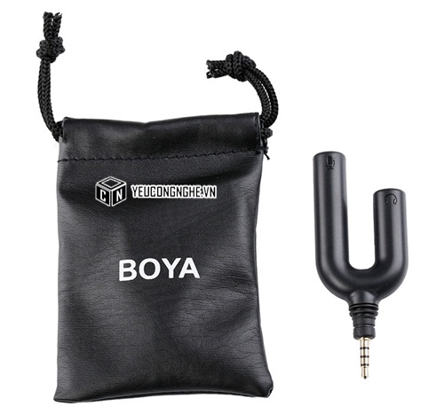 Boya BY-AUM3 3.5mm TRRS Microphone tai nghe Splitter Adapter chia loa và mic cho iPhone 6 6S 5 5S 4 4S iPad iPod Touch