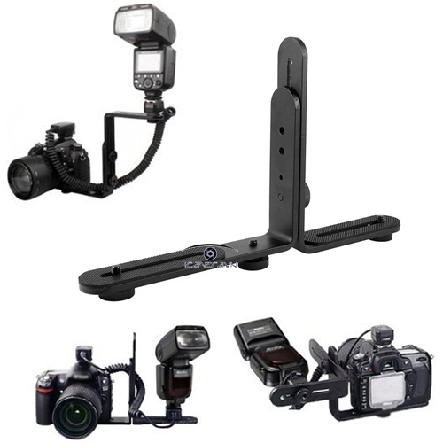 Cặp gá kẹp chữ L giữ máy ảnh và đèn flash phục vụ quay chụp chuyên nghiệp
