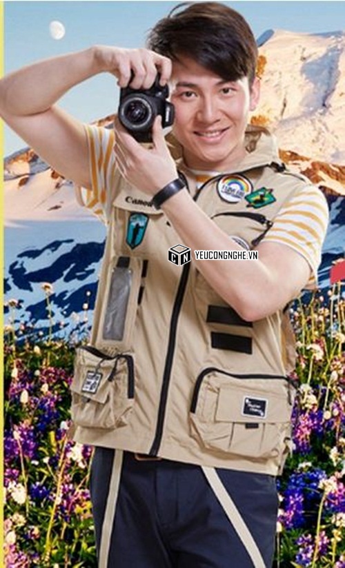 Áo gile nhiếp ảnh gia Cameraman Vest 20151H màu kem I love EOS for Professional chính hãng
