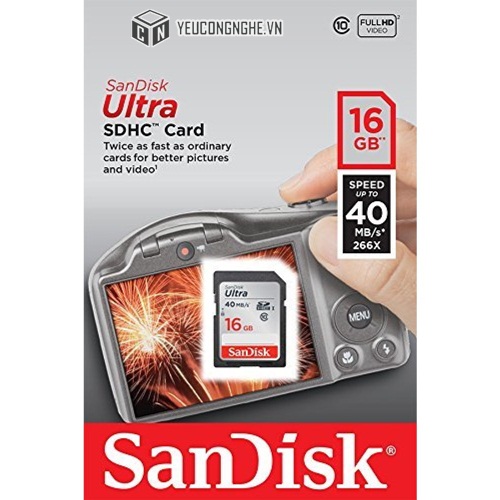 Thẻ nhớ SD 16GB Sandisk giá rẻ chính hãng Ultra bảo hành tốt nhất