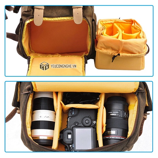 Balo đựng máy ảnh DSLR Canon Nikon Sony Caden N5 chính hãng