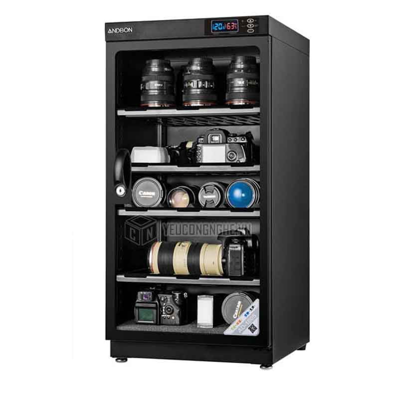Tủ chống ẩm ANDBON AD-100s cho máy ảnh, máy quay chính hãng 100 lít