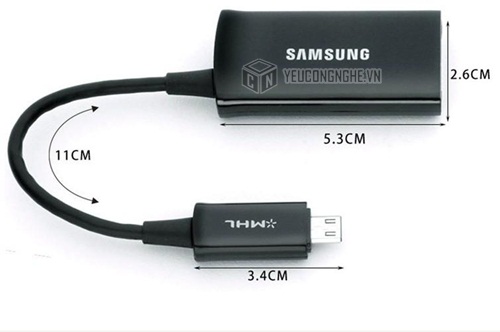 Cáp HDTV adapter MHL to HDMI cho smartphone Samsung Galaxy