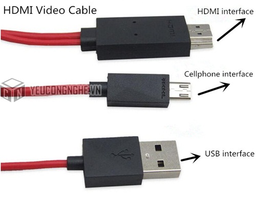 Cáp Mobile phone for HDTV MHL to HDMI media adapter cho Samsung Galaxy