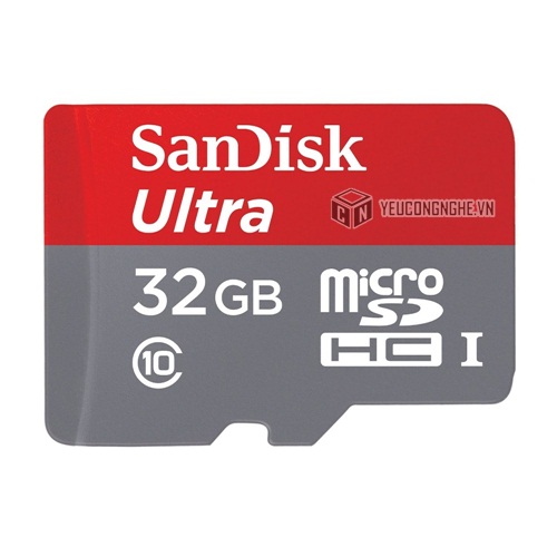 Thẻ nhớ Micro SDHC 32GB 80Mb/s Sandisk Ultra Class 10 kèm SD Adapter