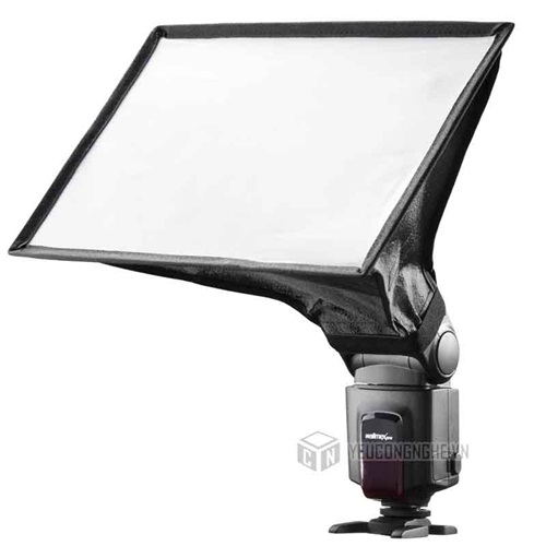 Soft box speedlite diffuser tản sáng cho đèn flash gắn máy ảnh 20x30cm
