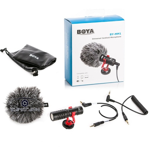 Mic thu âm Boya BY-MM1 đa năng cho máy ảnh, máy quay, smartphone