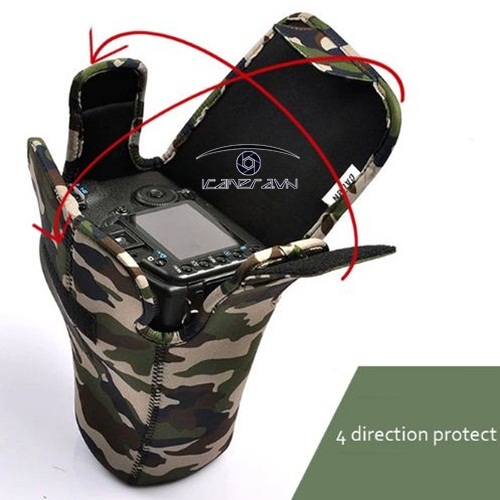 Túi máy ảnh Caden Camouflage Camera Case cho Canon, Nikon, Sony, Pentax size M
