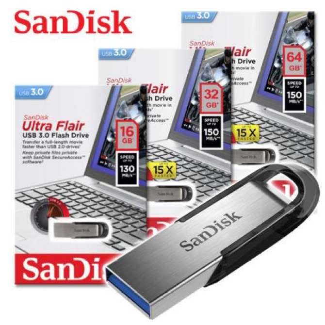 USB 3.0 Sandisk Ultra Flair CZ73 32GB tốc độ cao thân kim loại