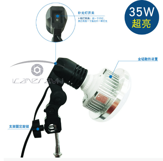 Bộ đèn led MK-65W quay chụp sản phẩm kèm giá đỡ điện thoại
