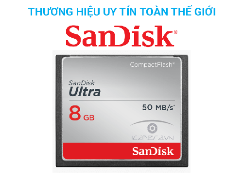 Thẻ nhớ CompactFlash SanDisk Ultra 8GB SDCFHS-008G-G46