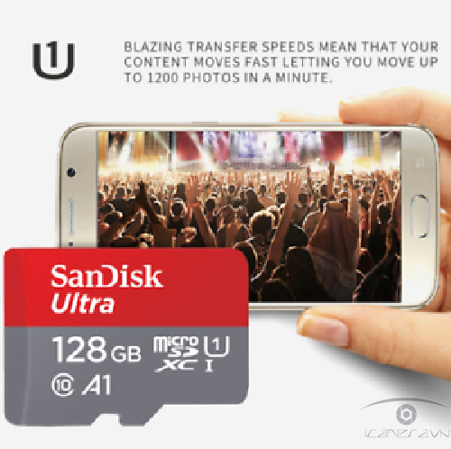Thẻ nhớ microSDHC Sandisk Ultra A1 Class10 128GB tốc độ 100MB/s SDSQUAR-128G-GN6MN