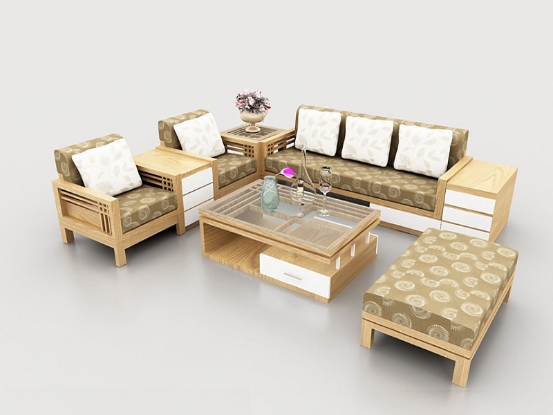 Sofa gỗ Mộc TIn   tôn vinh không gian phòng khách