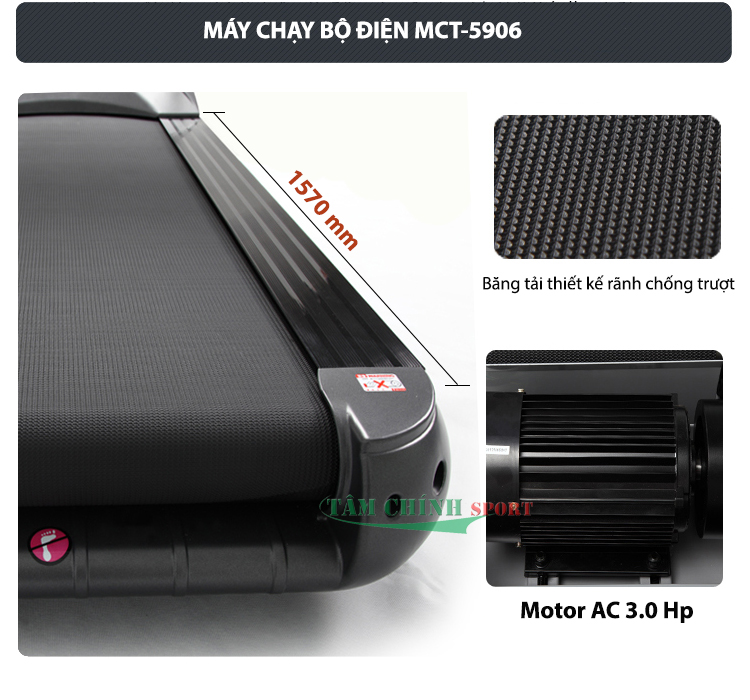 Bàn chạy máy chạy bộ cao cấp MCT-5906