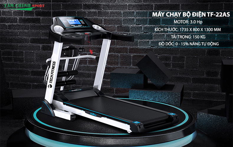 Máy chạy bộ điện đa năng Tech Fitness TF-22AS