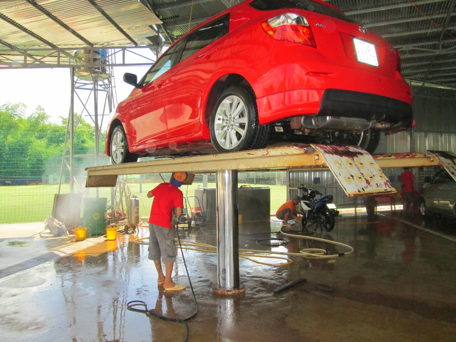 quy trình lắp đặt cầu nâng rửa xe ô tô, hướng dẫn lắp đặt cầu nâng 1 trụ rửa xe