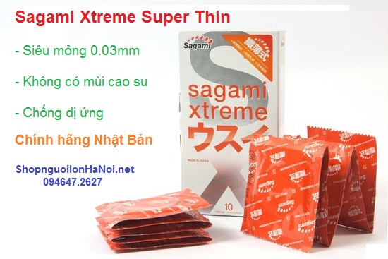 Bao cao su siêu mỏng Sagami Xtreme Super Thin