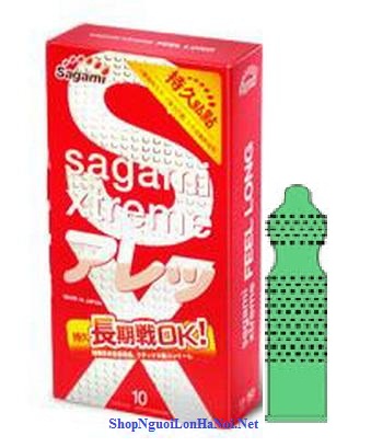 Bao cao su có gai nổi to nhất Sagami Xtreme Feel Long