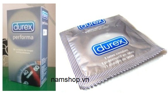 Bao cao su tăng thời gian quan hệ Durex Performa - 140k/ 12c