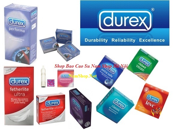 Các sản phẩm bao cao su Durex rất đa dạng về chủng loại