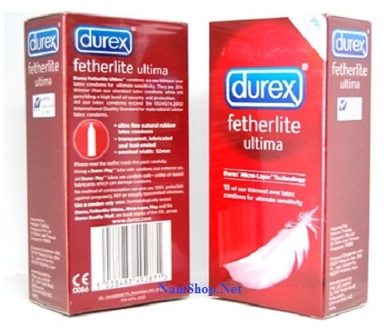 Bao cao su siêu mỏng tốt nhất Durex Fetherlite Ultima