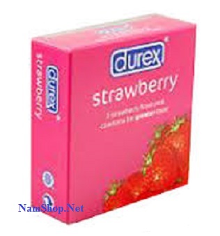 Bao cao su hương dâu tây quyến rũ Durex Strawberry