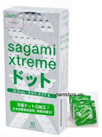 Bao cao su mỏng có gai Sagami Xtreme Blue