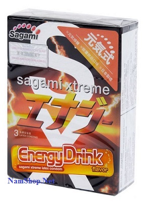 Bao cao su có hương thơm Sagami Xtreme Energy Drink