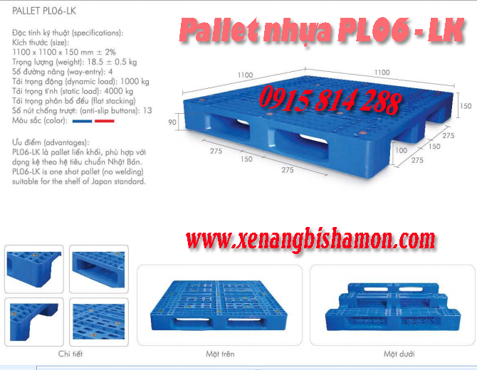 Pallet nhựa Pl06Lk