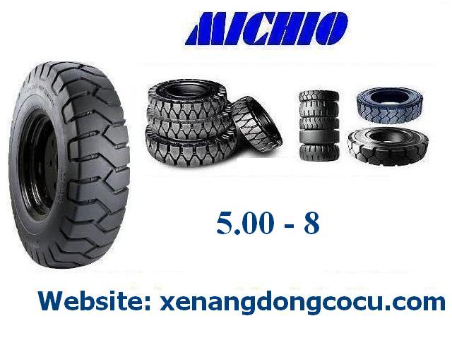 lốp xe nâng đặc Michio - Thái Lan 5.00 - 8