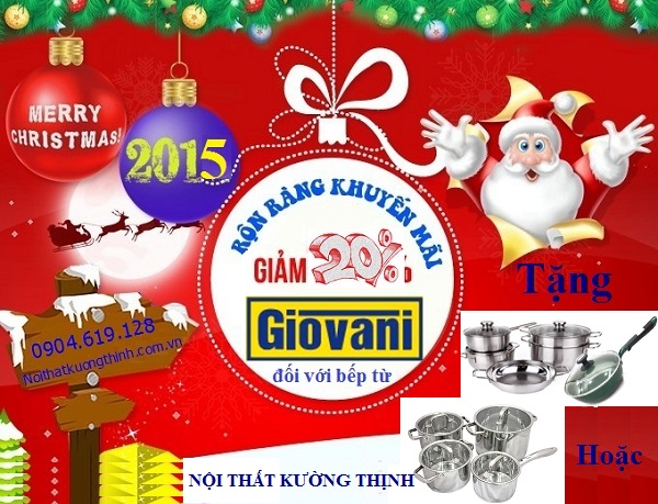 Tưng bừng quà tặng giáng sinh khi mua bếp từ Giovani