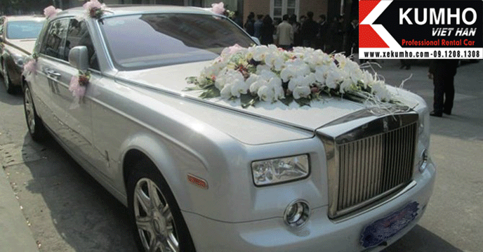 Xe Hoa Rolls-Royce Trắng