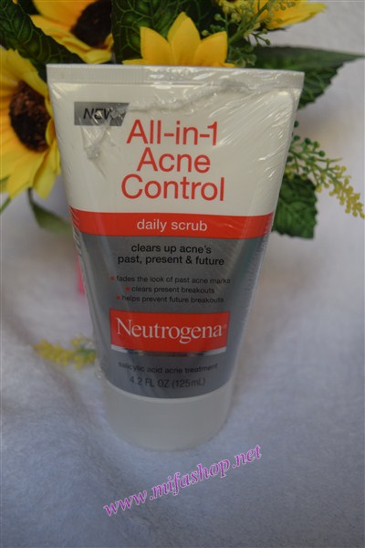 Sữa rửa mặt kiểm soát mụn hàng ngày neutrogena All-in-1 Acne Control Daily Scrub