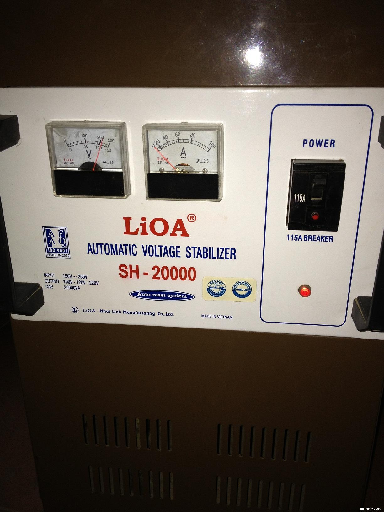 Lioa 20kva điện ra 100v công suất thực bao nhiêu