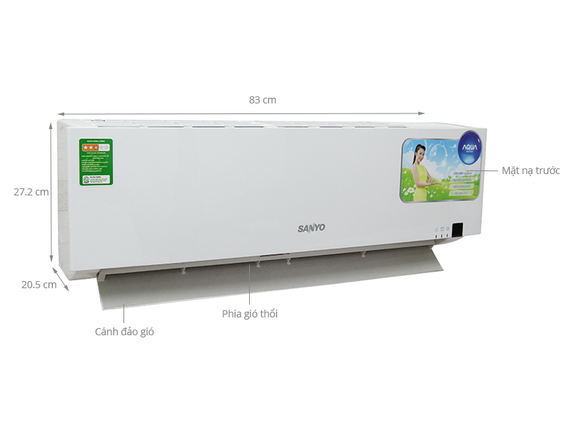 Thông số kỹ thuật Máy lạnh Sanyo SAP- KC9ZGES 1.0 Hp