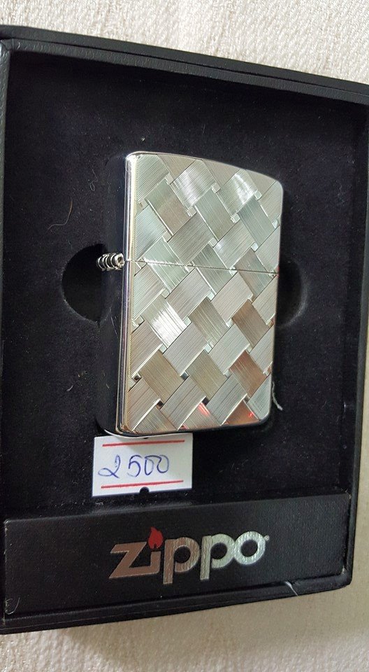 bật lửa zippo bạc khối