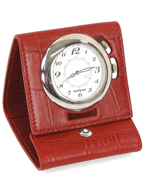 Đồng hồ bỏ túi MontBlanc 7056 Mini Leather Alligator Travel Clock