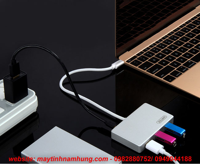 Bộ chia USB cho Macboook pro 2016 cho tích hợp cổng sạc USB type C