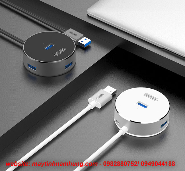 Bộ chia USB 3.0 vỏ nhôm có cấp nguồn phụ cho thiết bị ngoại vi